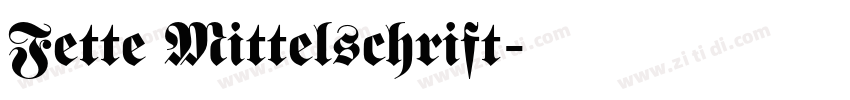 Fette Mittelschrift字体转换